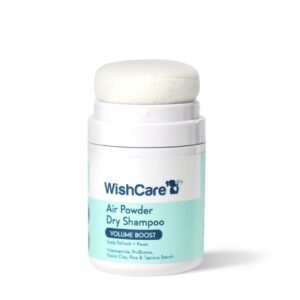 WishCare Air Powder Dry Shampoo for Oily Hair & Scalp - No White Cast & Aerosol - Niacinamide, Probiotics, Kaolin Clay, Rice & Tapioca Starch - Volume Boost, Scalp Refresh & Reset 10gm