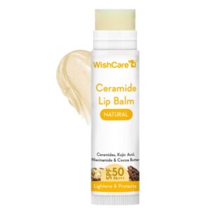 WishCare Lip Balm with SPF 50 PA+++ - Brightening Lip Balm for Dark Lips with Kojic Acid & Niacinamide