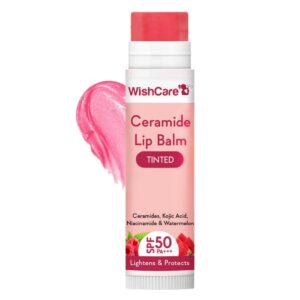 WishCare Tinted Ceramide Lip Balm with SPF50 PA+++ - Kojic Acid & Niacinamide